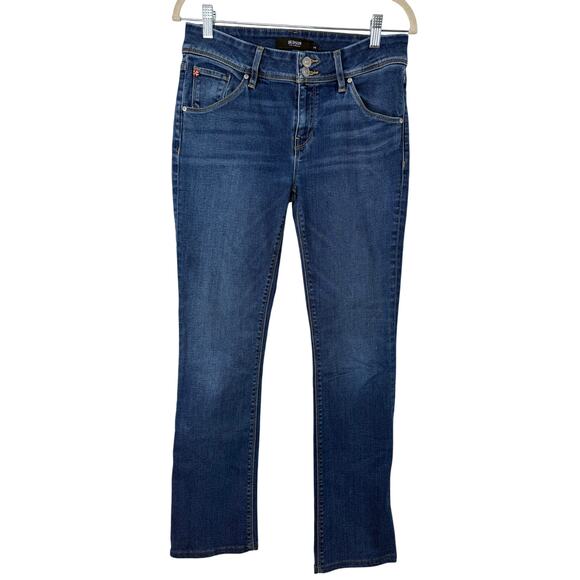 Hudson Beth Baby Boot Jeans Mid Rise Dark Wash Flap Pockets Women’s 28 - Picture 3 of 11